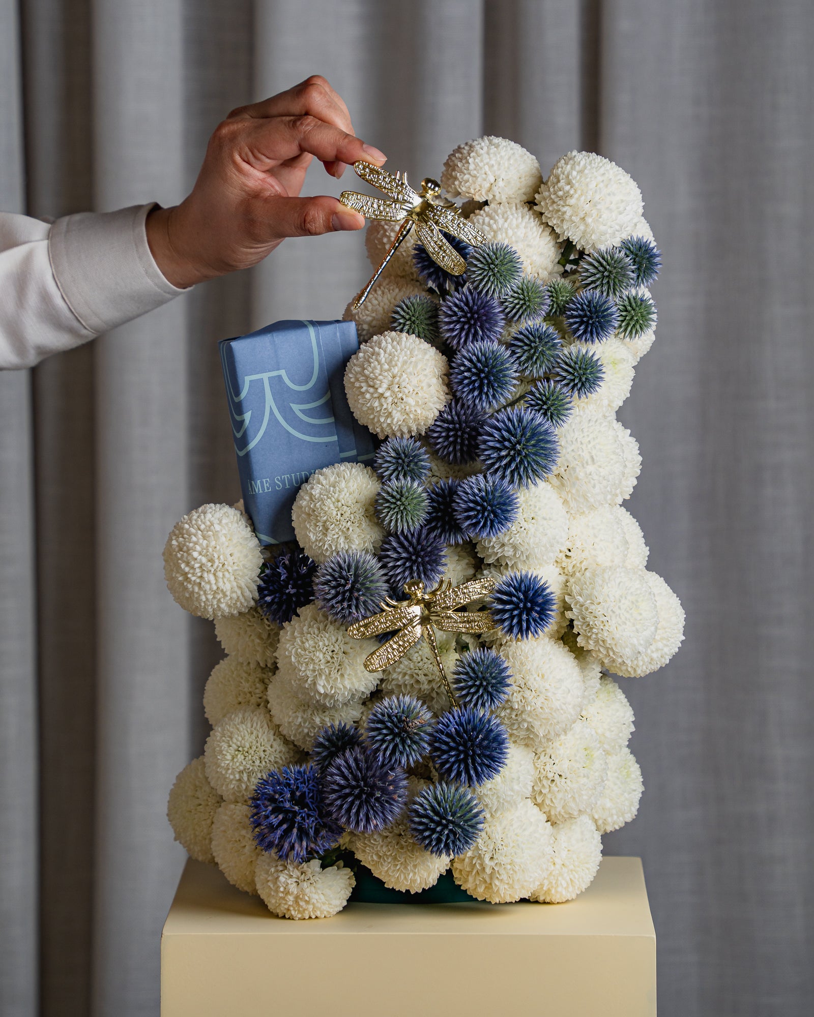 Pompom and Thistles Floral Arrangement