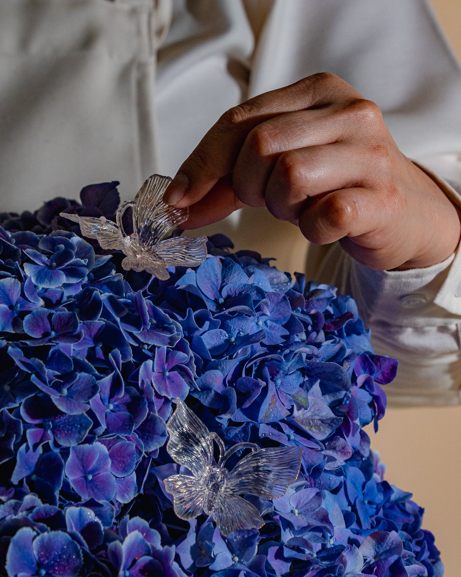 Midnight Indigo Floral Arrangement in a Vase
