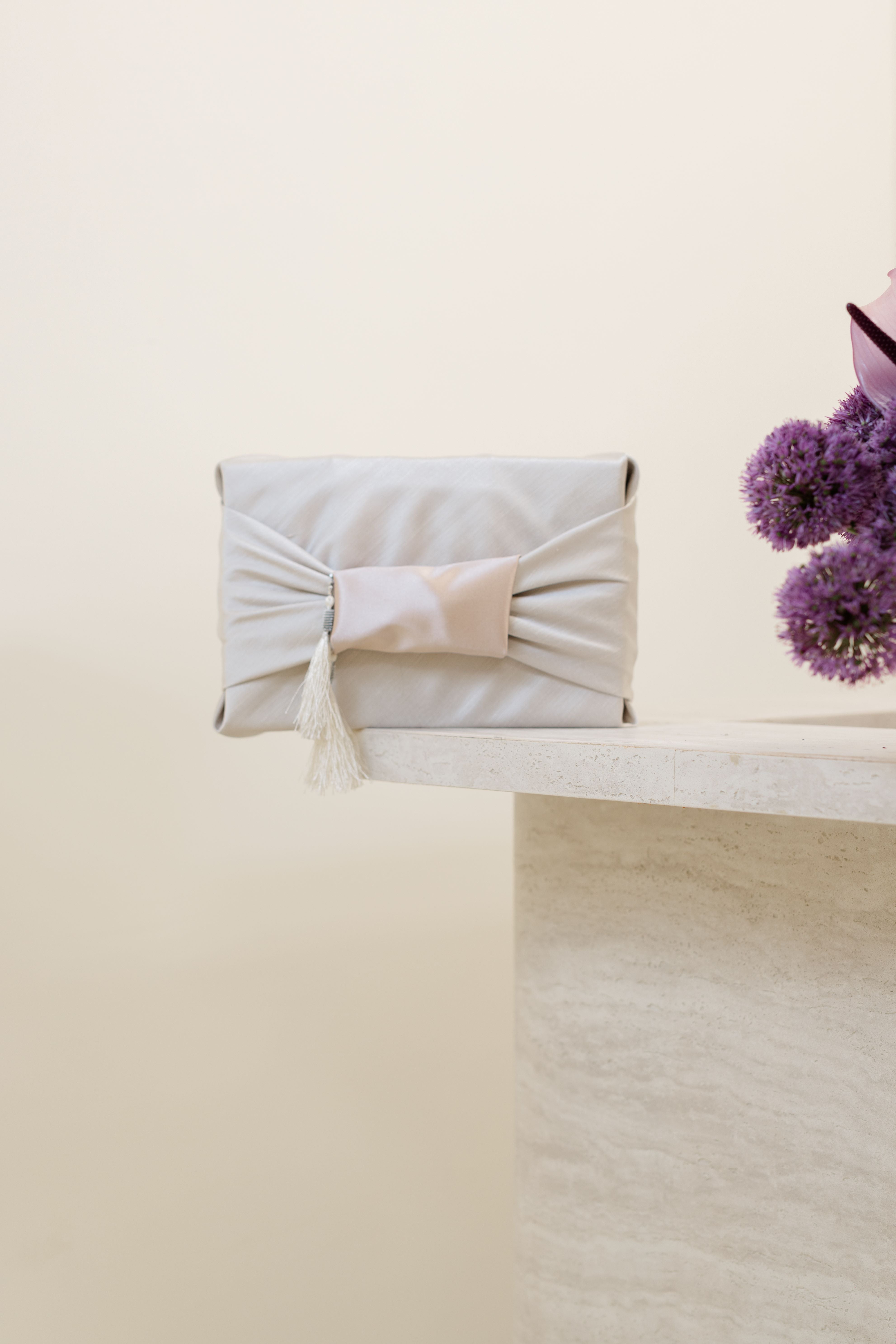 Gifting with Purple Floral Arrangement in a Vase 1