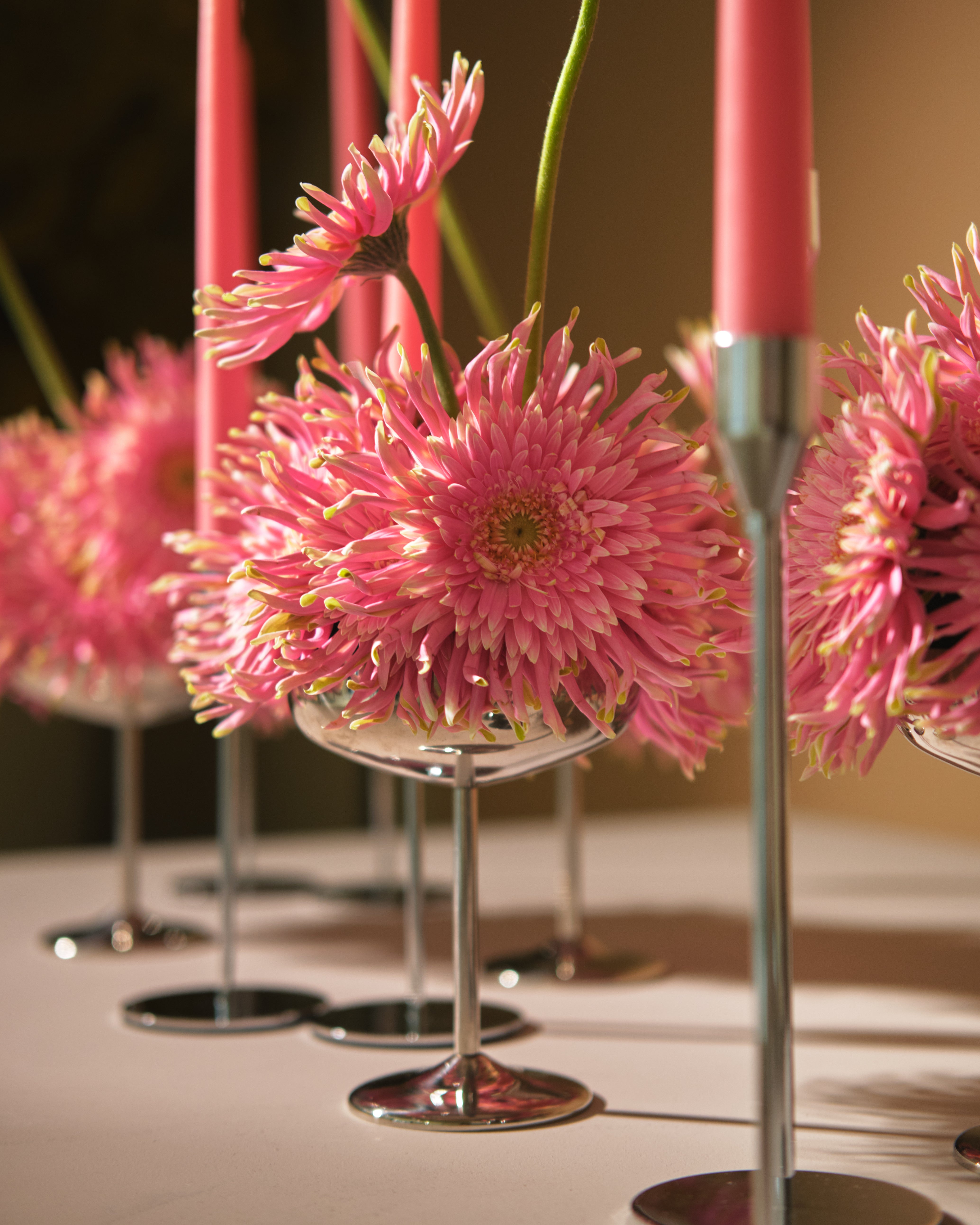 Moonglow Gerbera Floral Centrepieces