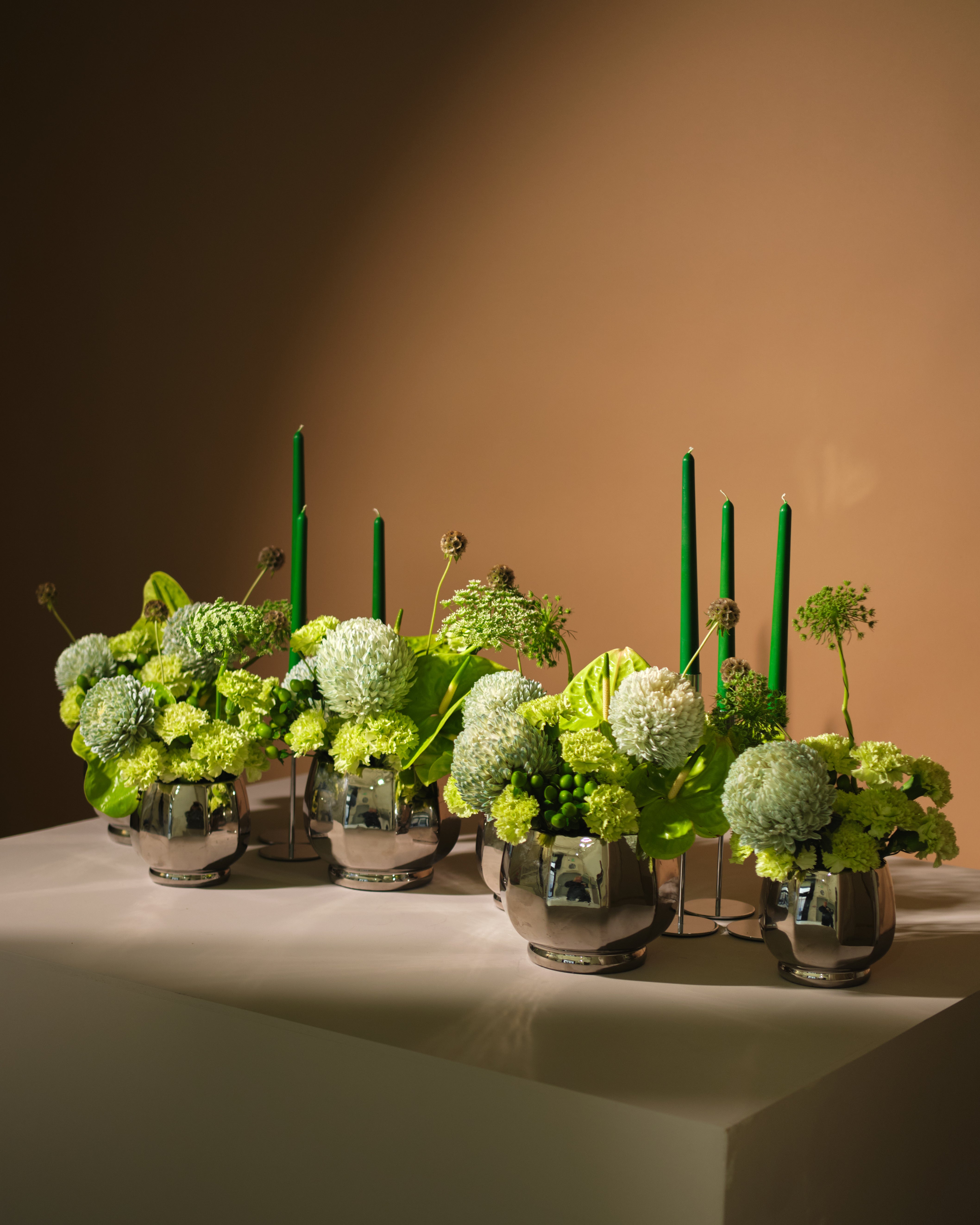 Crescent Floral Centrepieces
