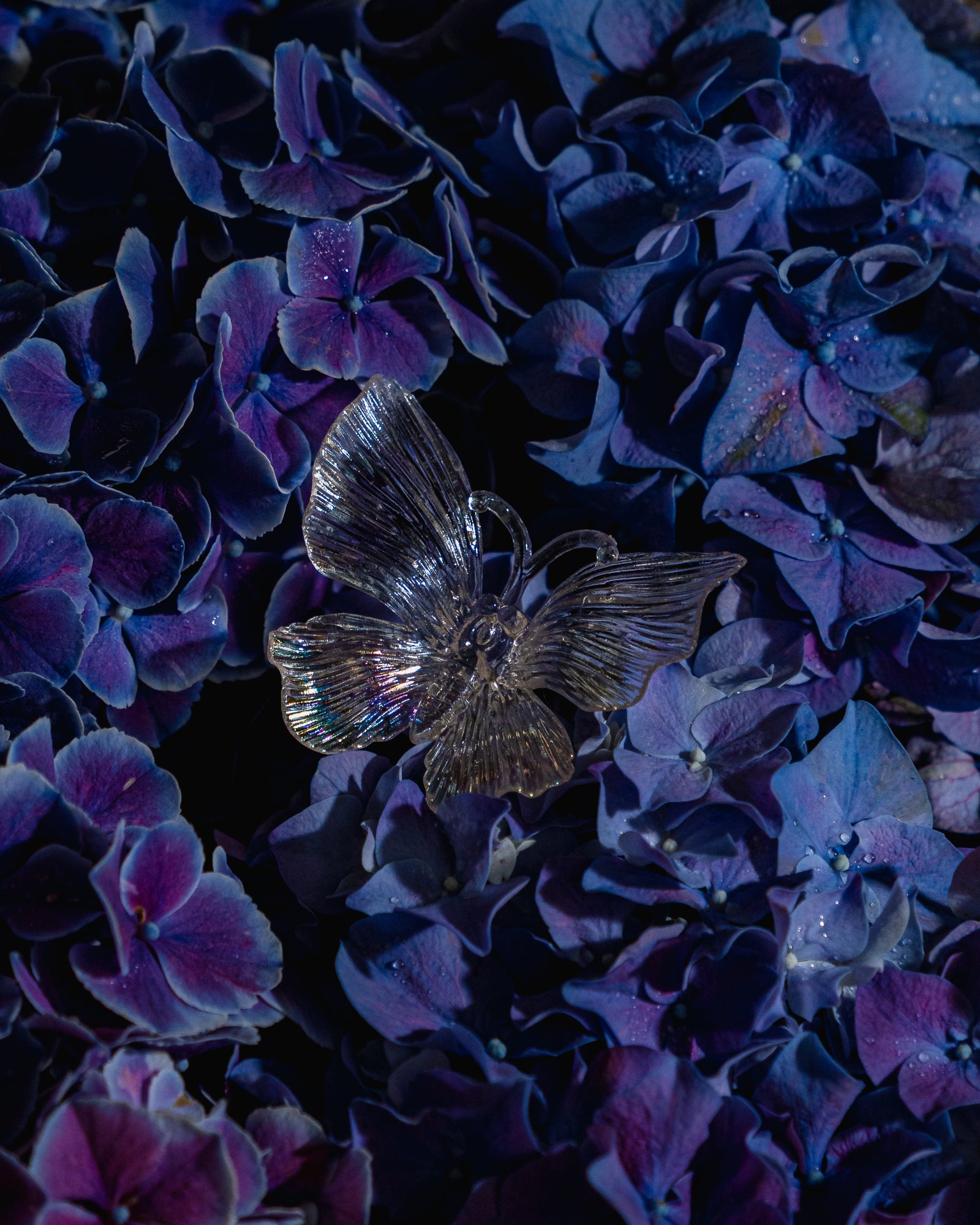 Midnight Indigo Floral Arrangement in a Vase