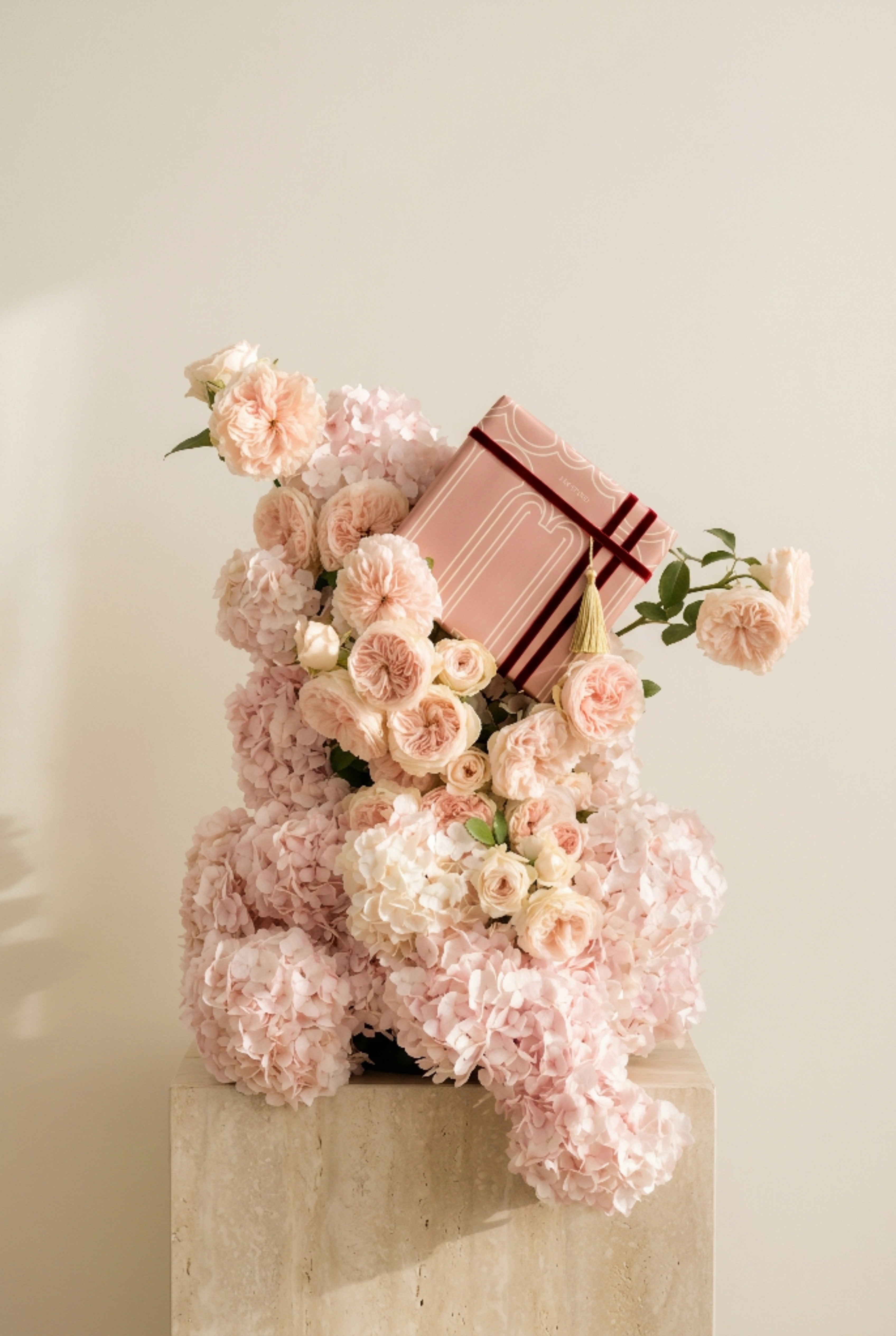 Gifting with a Blush Pink Floral Arrangement