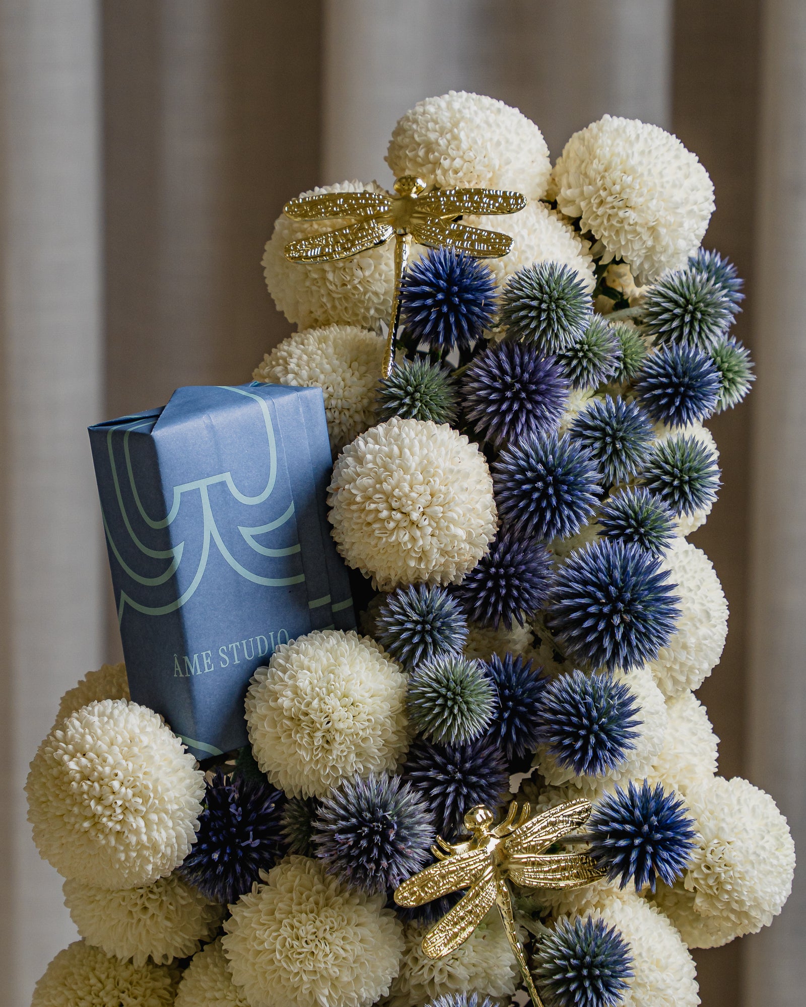 Pompom and Thistles Floral Arrangement