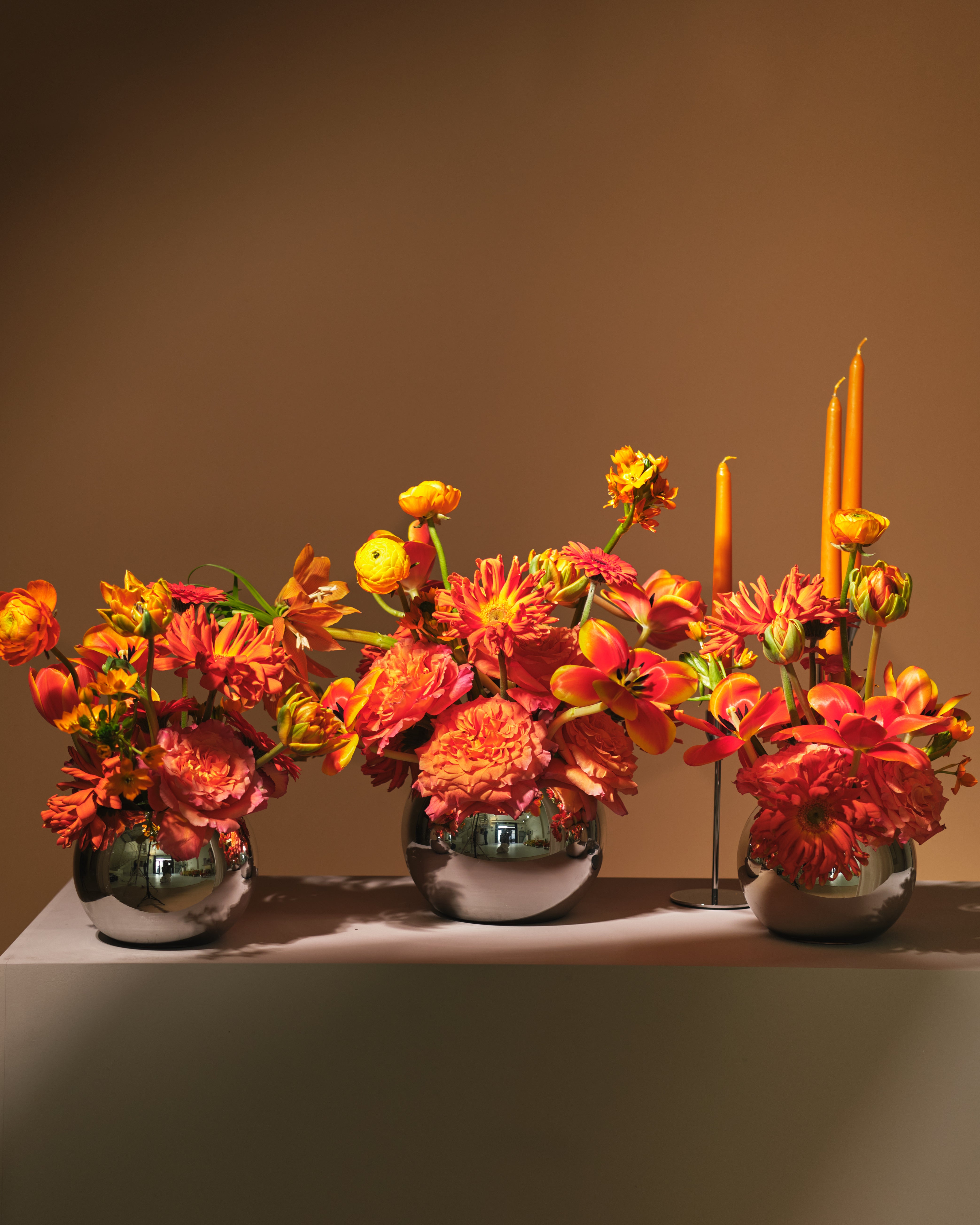 Sunset Floral Centrepieces